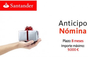 Santander anticipo de nomina