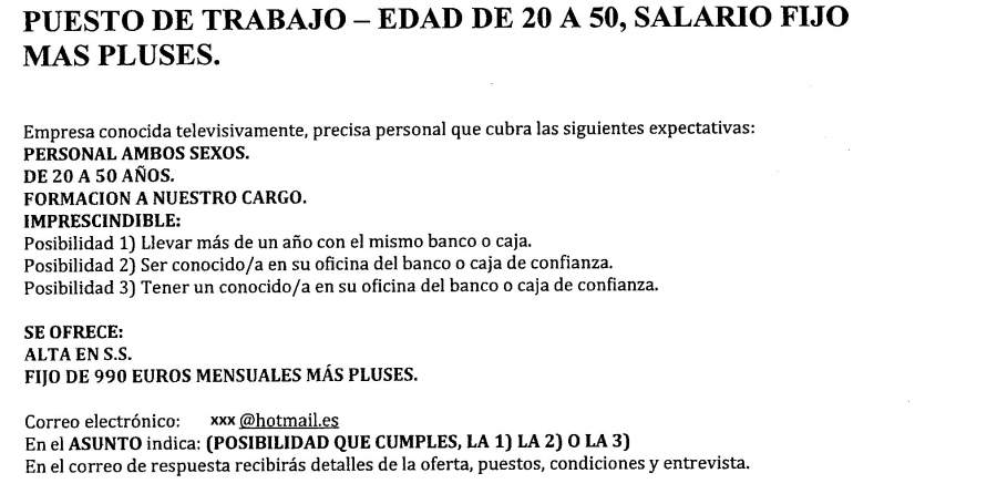 Falsa Oferta Empleo