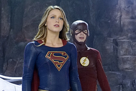 "Worlds Finest" -- Kara (Melissa Benoist, left) gains a new ally when the lightning-fast superhero The Flash (Grant Gustin, right) suddenly appears from an alternate universe and helps Kara battle Siobhan, aka Silver Banshee, and Livewire in exchange for her help in finding a way to return him home, on SUPERGIRL, Monday, March 28 (8:00-9:00 PM, ET/PT) on the CBS Television Network.  Photo: Robert Voets/Warner Bros. Entertainment Inc. ÃÂ© 2016 WBEI. All rights reserved.