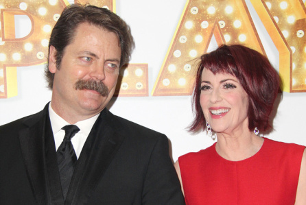 Mandatory Credit: Photo by Carolyn Contino/BEI/REX/Shutterstock (4189755x) Nick Offerman and Megan Mullally 'It's Only A Play' opening night on Broadway, New York, America - 09 Oct 2014