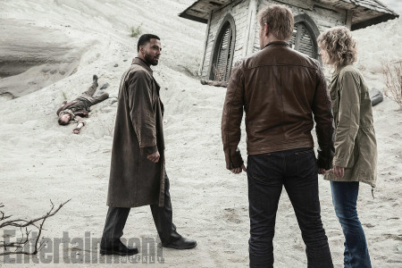 Supernatural (2017) Season 13, Episode 2 Episode Name: The Rising Son Air Date: October 19, 2017 Pictured (L-R): Christian Keyes as Michael, Mark Pellegrino as Lucifer and Samantha Smith as Mary Winchester.